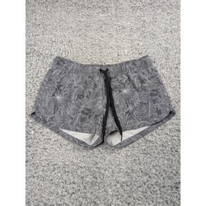 Prana Shorts Women Extra Small Gray Athleisure Floral Running Gym Training Yoga